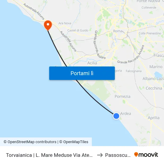Torvaianica | L. Mare Meduse Via Atene to Passoscuro map