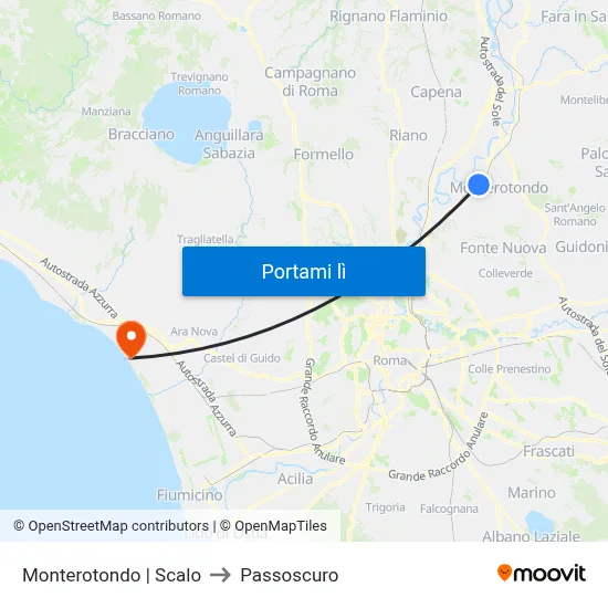 Monterotondo | Scalo to Passoscuro map