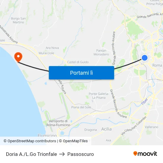Doria A./L.Go Trionfale to Passoscuro map