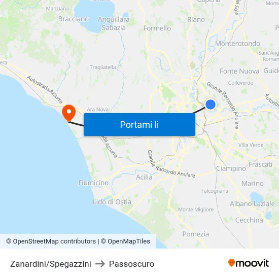 Zanardini/Spegazzini to Passoscuro map