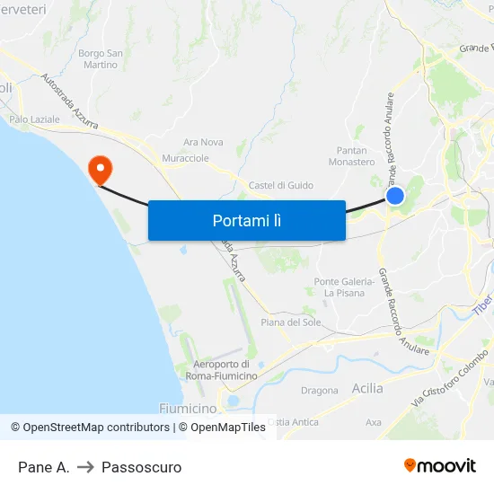 Pane A. to Passoscuro map