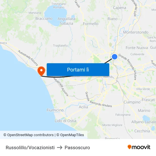 Russolillo/Vocazionisti to Passoscuro map