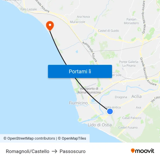 Romagnoli/Castello to Passoscuro map