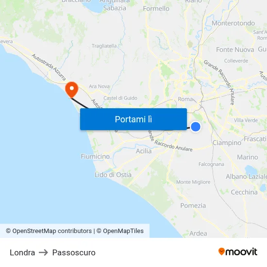 Londra to Passoscuro map