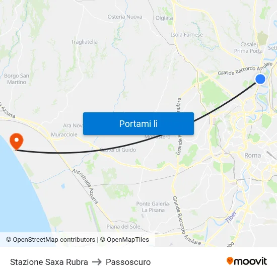Stazione Saxa Rubra to Passoscuro map