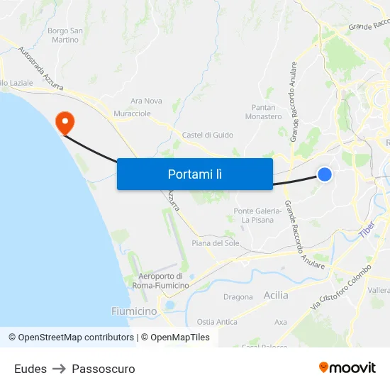 Eudes to Passoscuro map