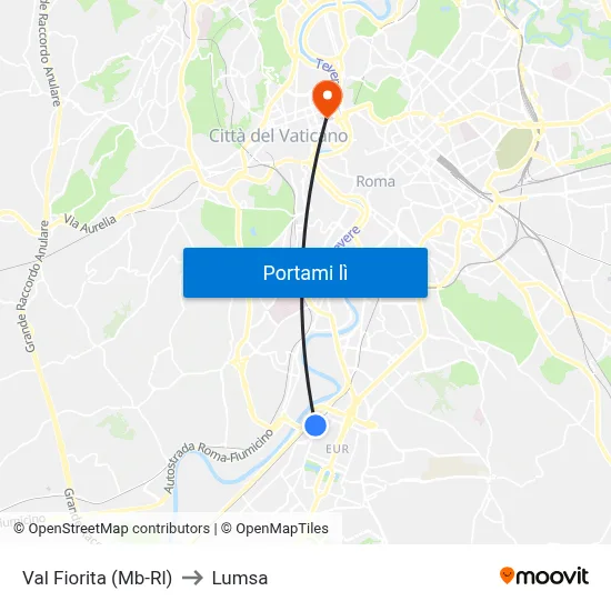 Val Fiorita (Mb-Rl) to Lumsa map