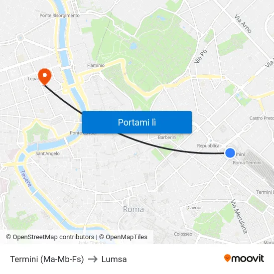 Termini (Ma-Mb-Fs) to Lumsa map