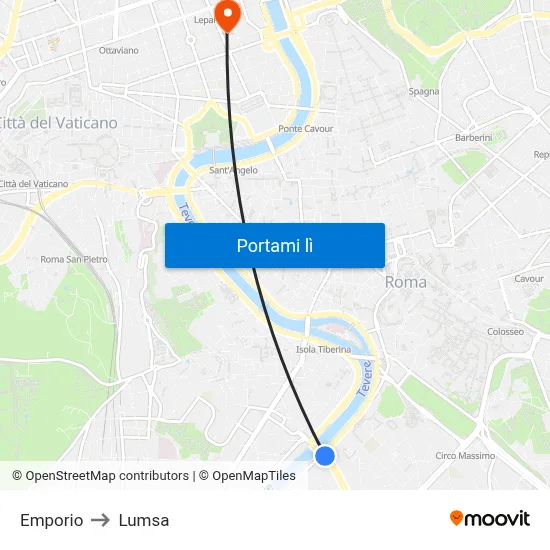 Emporio to Lumsa map