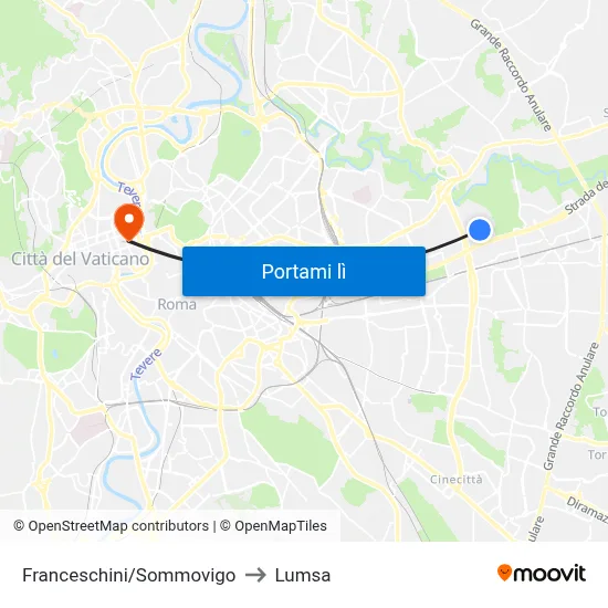 Franceschini/Sommovigo to Lumsa map