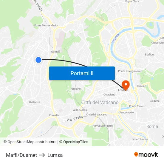Maffi/Dusmet to Lumsa map