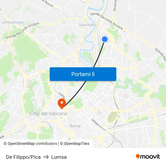 De Filippo/Pica to Lumsa map