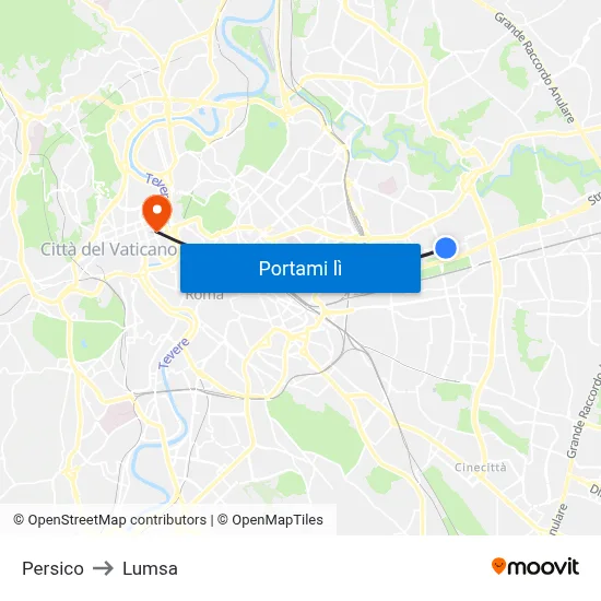 Persico to Lumsa map