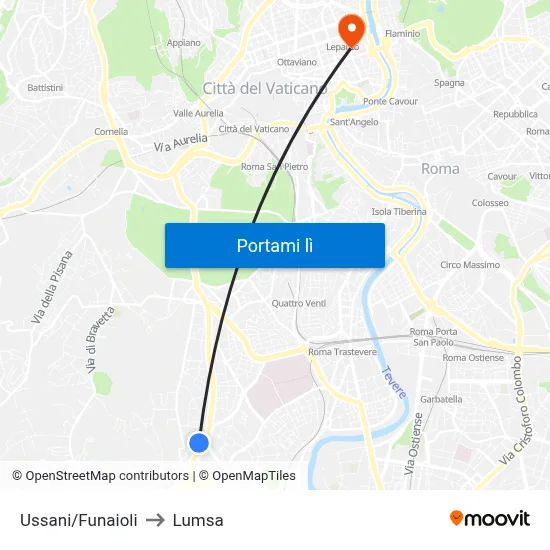 Ussani/Funaioli to Lumsa map