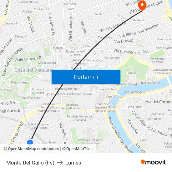 Monte Del Gallo (Fs) to Lumsa map