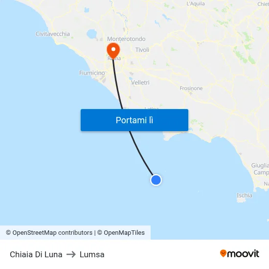 Chiaia Di Luna to Lumsa map