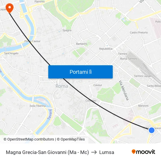 Magna Grecia-San Giovanni (Ma - Mc) to Lumsa map