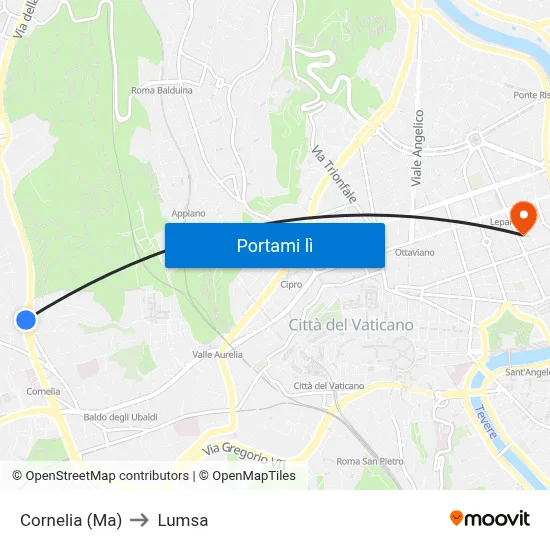 Cornelia (Ma) to Lumsa map