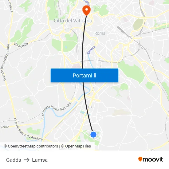 Gadda to Lumsa map