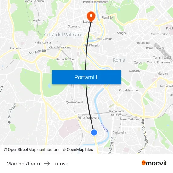 Marconi/Fermi to Lumsa map