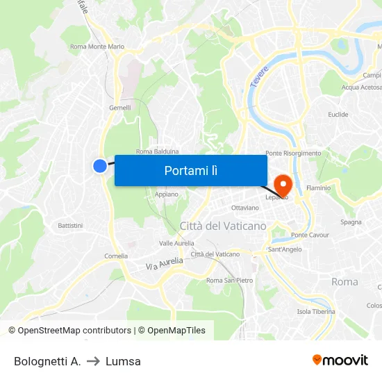 Bolognetti A. to Lumsa map