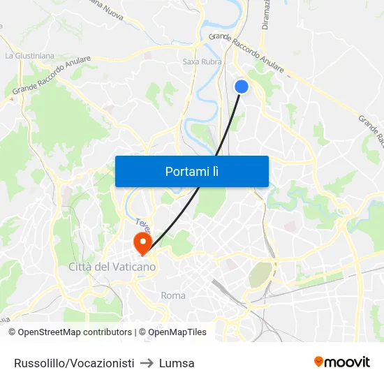 Russolillo/Vocazionisti to Lumsa map