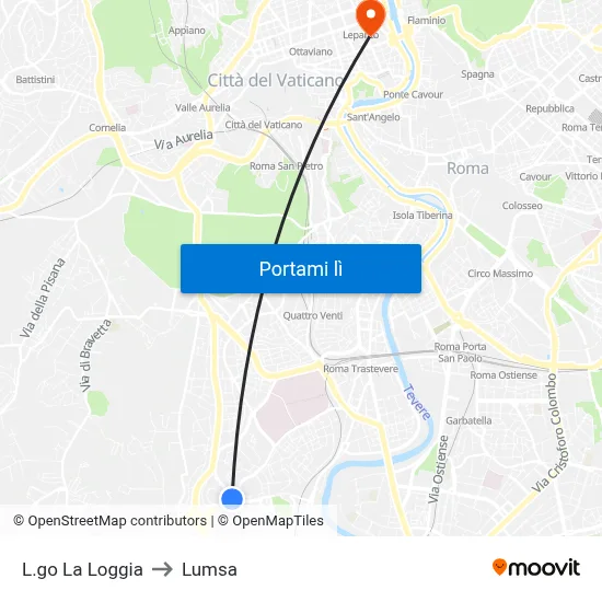 L.go La Loggia to Lumsa map