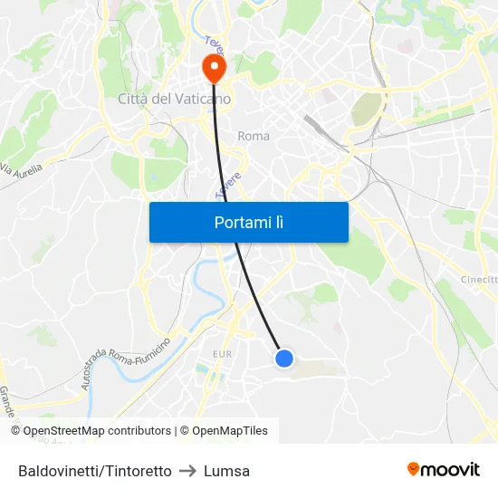 Baldovinetti/Tintoretto to Lumsa map