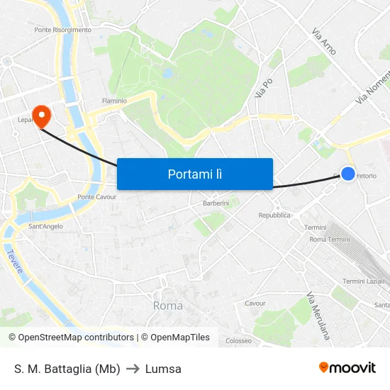 S. M. Battaglia (Mb) to Lumsa map