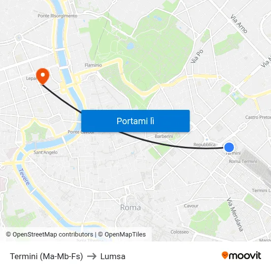 Termini (Ma-Mb-Fs) to Lumsa map