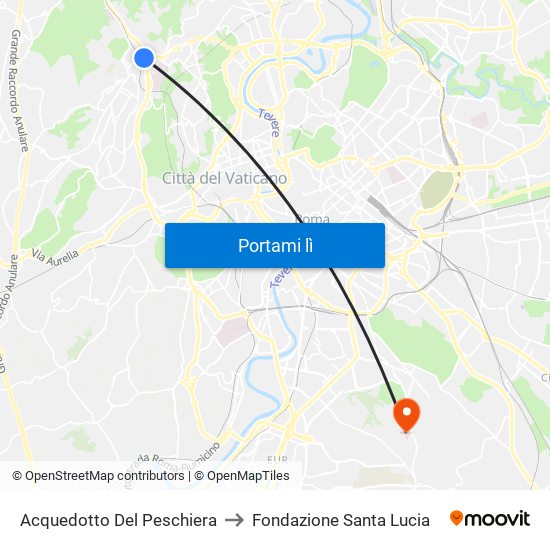 Acquedotto Del Peschiera to Fondazione Santa Lucia map