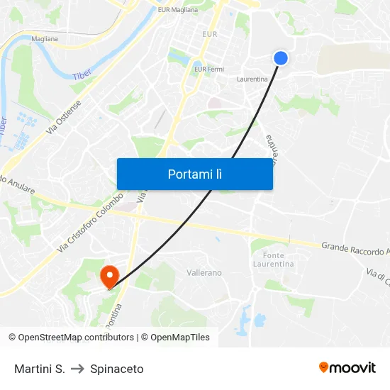 Martini S. to Spinaceto map