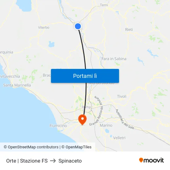 Orte | Stazione FS to Spinaceto map