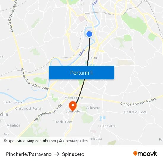 Pincherle/Parravano to Spinaceto map
