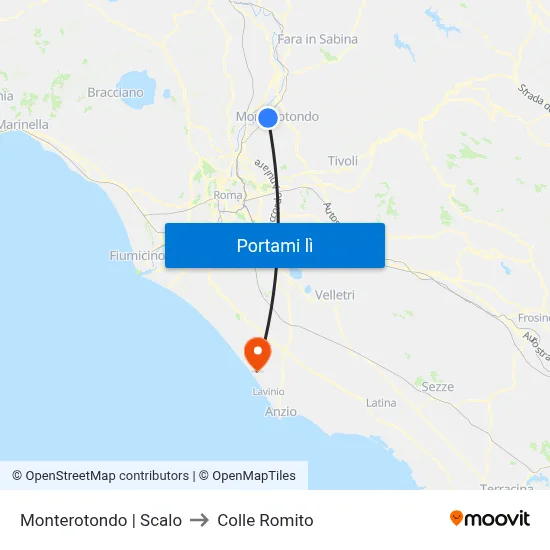 Monterotondo | Scalo to Colle Romito map