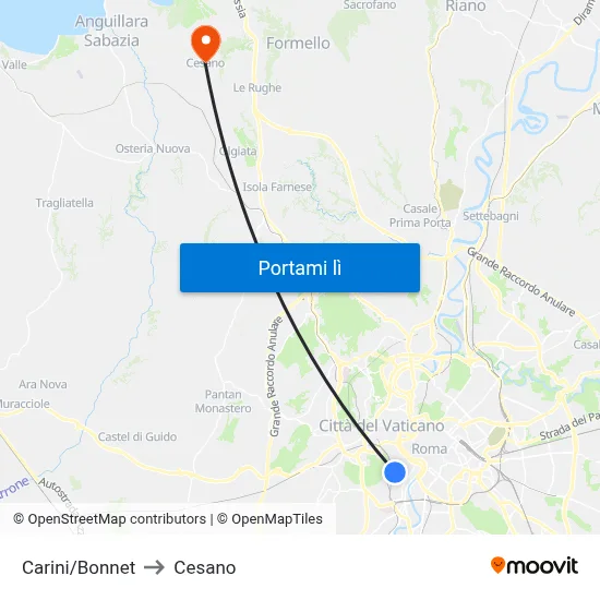 Carini/Bonnet to Cesano map