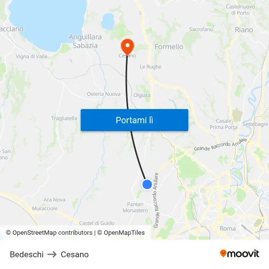 Bedeschi to Cesano map