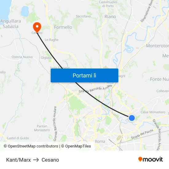 Kant/Marx to Cesano map