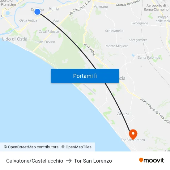 Calvatone/Castellucchio to Tor San Lorenzo map