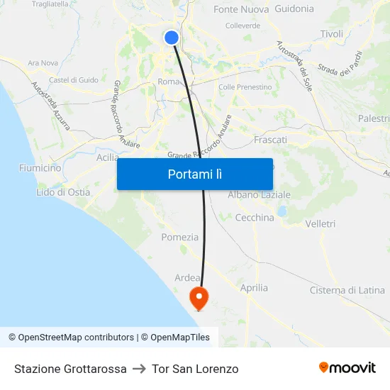 Stazione Grottarossa to Tor San Lorenzo map