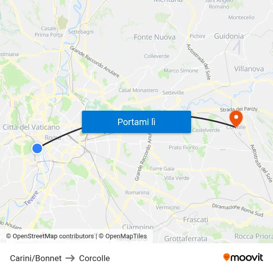 Carini/Bonnet to Corcolle map