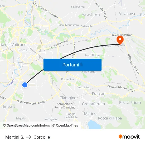 Martini S. to Corcolle map