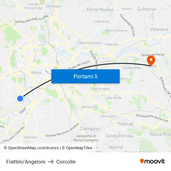 Frattini/Angeloni to Corcolle map