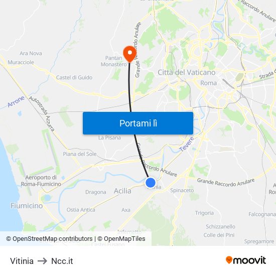 Vitinia to Ncc.it map