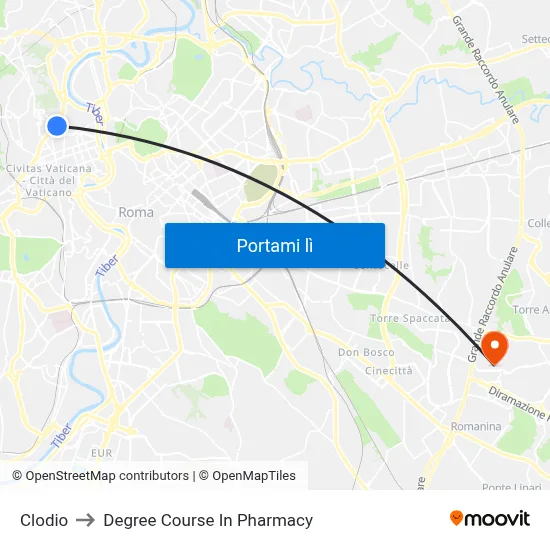 Clodio to Degree Course In Pharmacy map