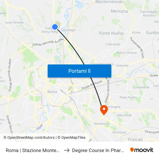 Roma | Stazione Montebello to Degree Course In Pharmacy map