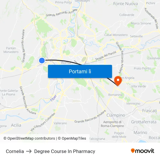 Cornelia to Degree Course In Pharmacy map