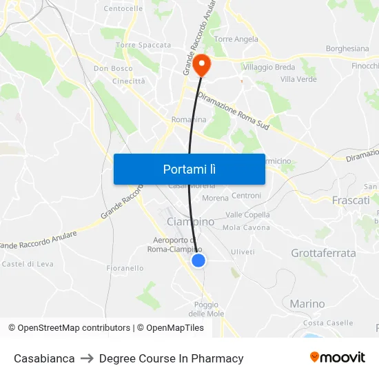 Casabianca to Degree Course In Pharmacy map