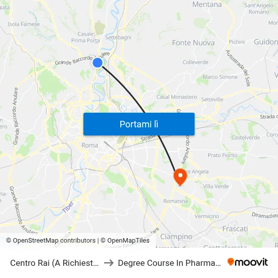 Centro Rai (A Richiesta) to Degree Course In Pharmacy map