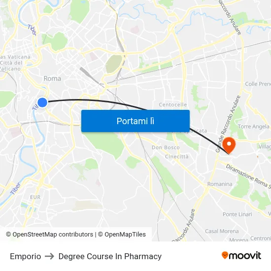 Emporio to Degree Course In Pharmacy map